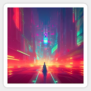 Neon City Sticker